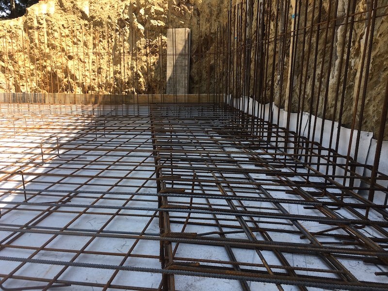 Armatura e impermeabilizzazione platea garage 